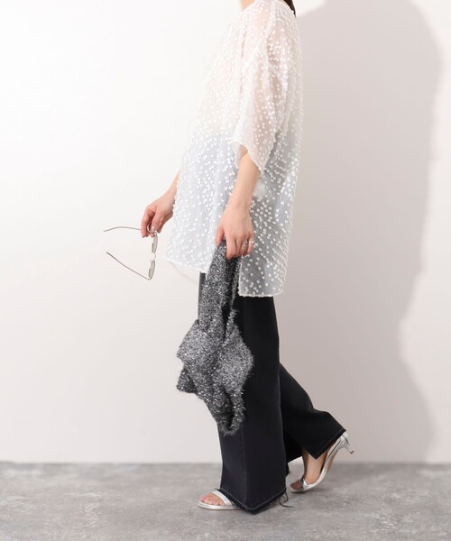 NOLLEY’S(ノーリーズ)の「フィルムラメニットバッグ(バックパック/リュック・レディース・ブラック/ベージュ・FREE)」の19枚目の写真