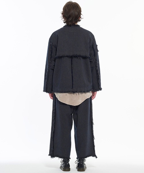 masterkey（マスターキー）の「mj9942- GM-JK ノーカラージャケット（ノーカラージャケット・メンズ・ブラック・2/1）」の4枚目の写真