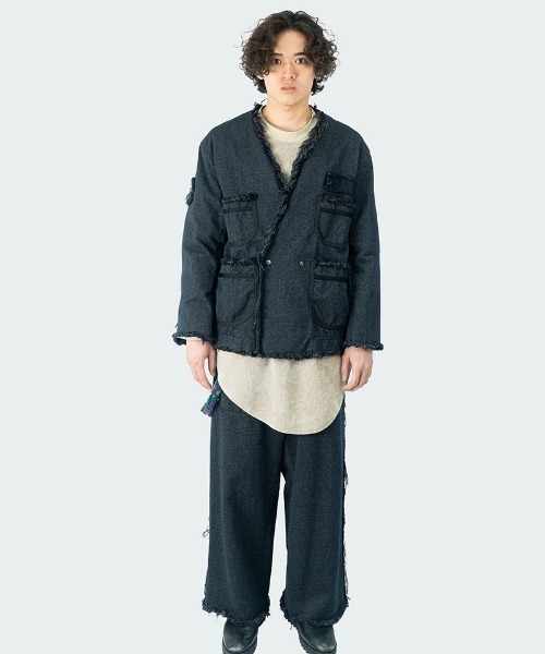 masterkey（マスターキー）の「mj9942- GM-JK ノーカラージャケット（ノーカラージャケット・メンズ・ブラック・2/1）」の7枚目の写真