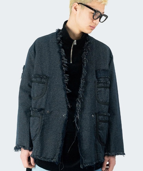 masterkey（マスターキー）の「mj9942- GM-JK ノーカラージャケット（ノーカラージャケット・メンズ・ブラック・2/1）」の10枚目の写真