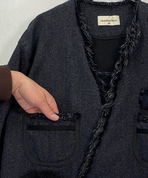 masterkey（マスターキー）の「mj9942- GM-JK ノーカラージャケット（ノーカラージャケット・メンズ・ブラック・2/1）」の16枚目の写真
