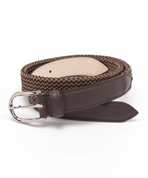 SHIPS（シップス）の「SADDLERS: ラバー エラスティック ベルト2（ベルト・メンズ・ブラウン/ネイビー・80/90）」の2枚目の写真