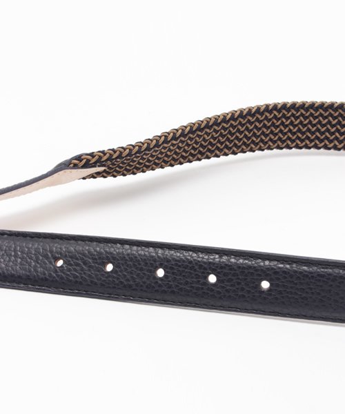 SHIPS（シップス）の「SADDLERS: ラバー エラスティック ベルト2（ベルト・メンズ・ブラウン/ネイビー・80/90）」の4枚目の写真