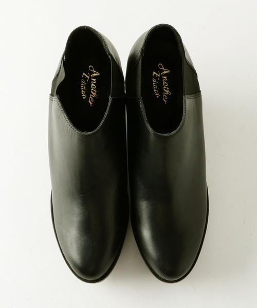 Another Edition(アナザーエディション)の「サイドゴアウウェッジブーティー/ AE SideGOA WDG BTE110◆(ブーティ・レディース・ネイビー/ブラック・LARGE/SMALL/MEDIUM)」の4枚目の写真