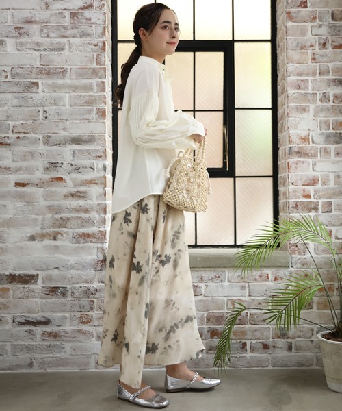 aimoha（アイモハ）の「墨絵感スカート（スカート・レディース・イエロー/グレー・MEDIUM/LARGE）」の5枚目の写真