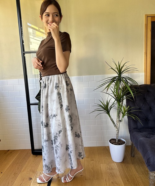 aimoha（アイモハ）の「墨絵感スカート（スカート・レディース・イエロー/グレー・MEDIUM/LARGE）」の10枚目の写真