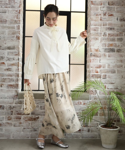 aimoha（アイモハ）の「墨絵感スカート（スカート・レディース・イエロー/グレー・MEDIUM/LARGE）」の13枚目の写真