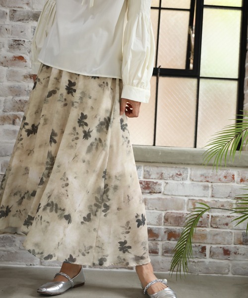 aimoha（アイモハ）の「墨絵感スカート（スカート・レディース・イエロー/グレー・MEDIUM/LARGE）」の18枚目の写真