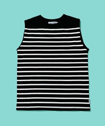 MONT KEMMEL モンケメル BASQUE NO SLEEVE SOLID BORDER バスク ソリッド&パネルボーダー ノースリーブ Tシャツ