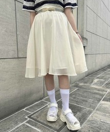 F i.n.t | ラインゴムベルト付きシアースカート(スカート)