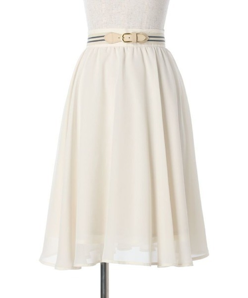 F i.n.t（フィント）の「ラインゴムベルト付きシアースカート/fint（スカート・レディース・ネイビー/アイボリー・FREE）」の13枚目の写真