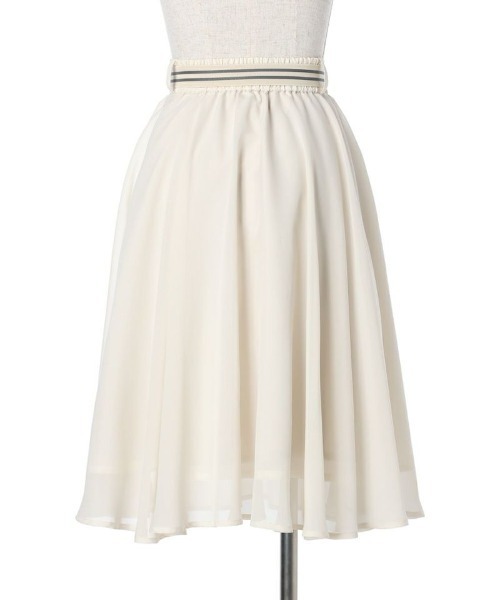 F i.n.t（フィント）の「ラインゴムベルト付きシアースカート/fint（スカート・レディース・ネイビー/アイボリー・FREE）」の15枚目の写真