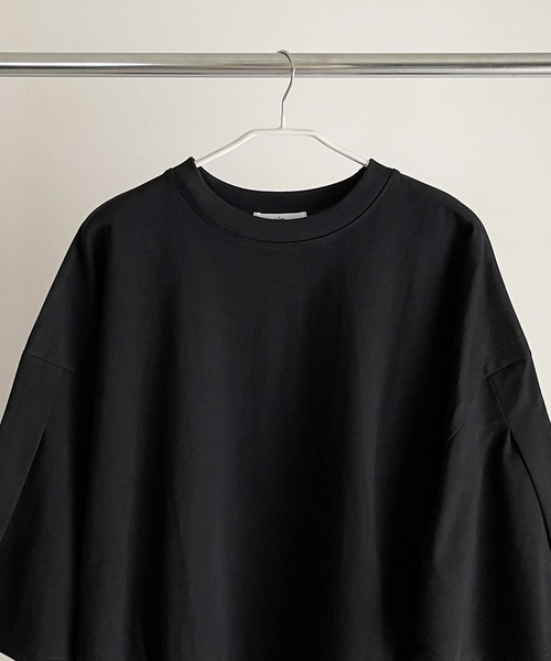 y/m by MIHO（イムバイミホ）の「ビッグシルエットTシャツ（Tシャツ/カットソー・レディース・ブラック/ホワイト/マルチ・FREE）」の5枚目の写真