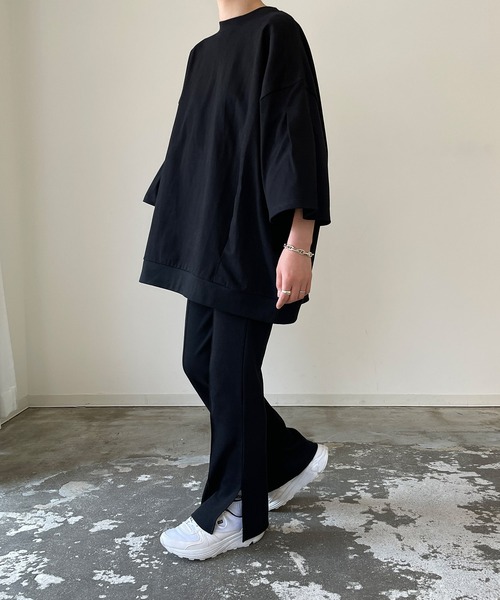 y/m by MIHO（イムバイミホ）の「ビッグシルエットTシャツ（Tシャツ/カットソー・レディース・ブラック/ホワイト/マルチ・FREE）」の15枚目の写真