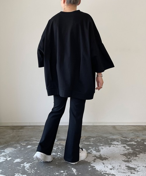 y/m by MIHO（イムバイミホ）の「ビッグシルエットTシャツ（Tシャツ/カットソー・レディース・ブラック/ホワイト/マルチ・FREE）」の18枚目の写真