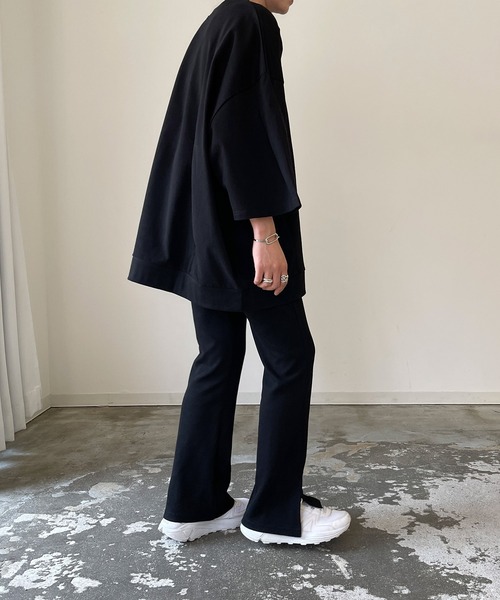 y/m by MIHO（イムバイミホ）の「ビッグシルエットTシャツ（Tシャツ/カットソー・レディース・ブラック/ホワイト/マルチ・FREE）」の19枚目の写真