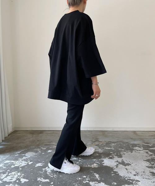 y/m by MIHO（イムバイミホ）の「ビッグシルエットTシャツ（Tシャツ/カットソー・レディース・ブラック/ホワイト/マルチ・FREE）」の20枚目の写真