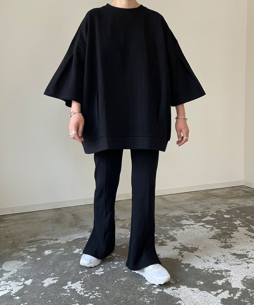 y/m by MIHO（イムバイミホ）の「ビッグシルエットTシャツ（Tシャツ/カットソー・レディース・ブラック/ホワイト/マルチ・FREE）」の21枚目の写真