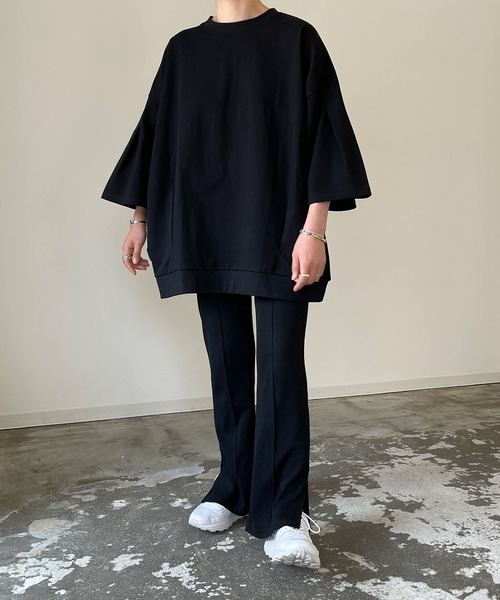 y/m by MIHO（イムバイミホ）の「ビッグシルエットTシャツ（Tシャツ/カットソー・レディース・ブラック/ホワイト/マルチ・FREE）」の22枚目の写真