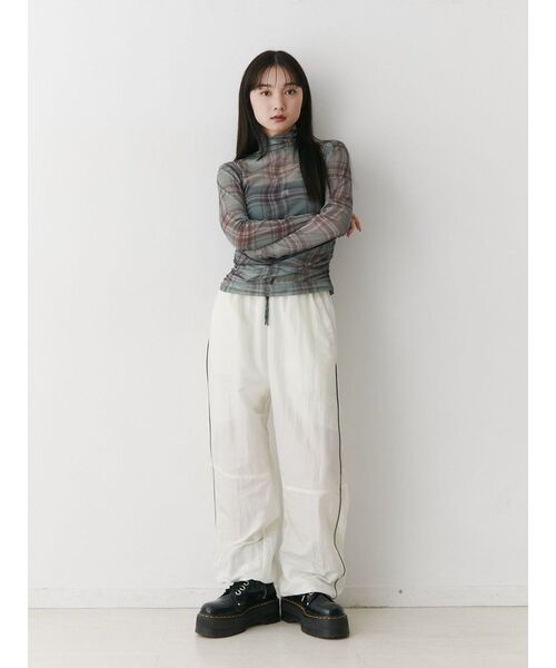 jouetie（ジュエティ）の「チェックパターンギャザーシアートップス（Tシャツ/カットソー・レディース・グリーン/レッド・MEDIUM）」の21枚目の写真