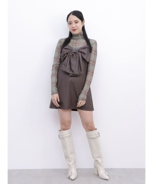 jouetie（ジュエティ）の「チェックパターンギャザーシアートップス（Tシャツ/カットソー・レディース・グリーン/レッド・MEDIUM）」の18枚目の写真