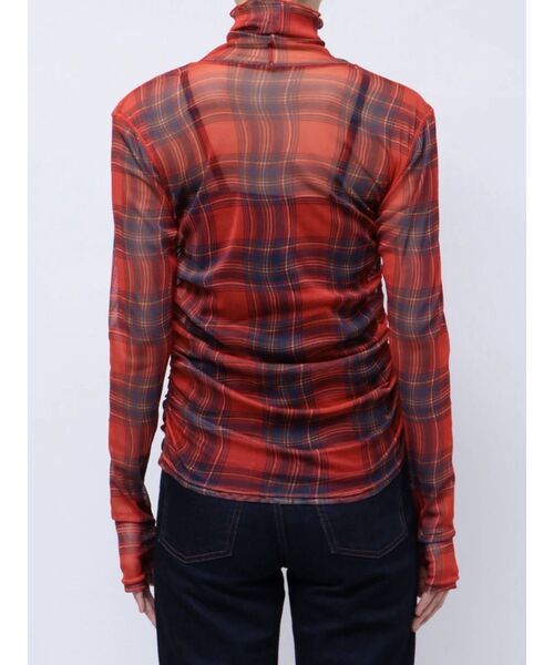 jouetie（ジュエティ）の「チェックパターンギャザーシアートップス（Tシャツ/カットソー・レディース・グリーン/レッド・MEDIUM）」の11枚目の写真