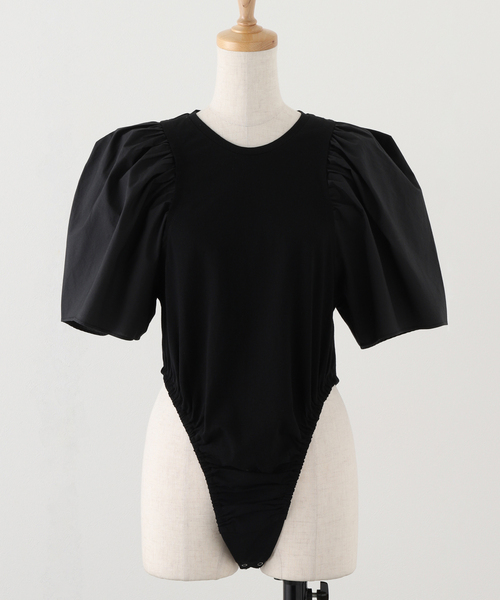 IENA(イエナ)の「SELENAHELIOS/セレナヘリオス Layered Like Bodysuit ボディースーツ 24-1-1-2004(その他トップス・レディース・ホワイト/ブラック・FREE)」の2枚目の写真