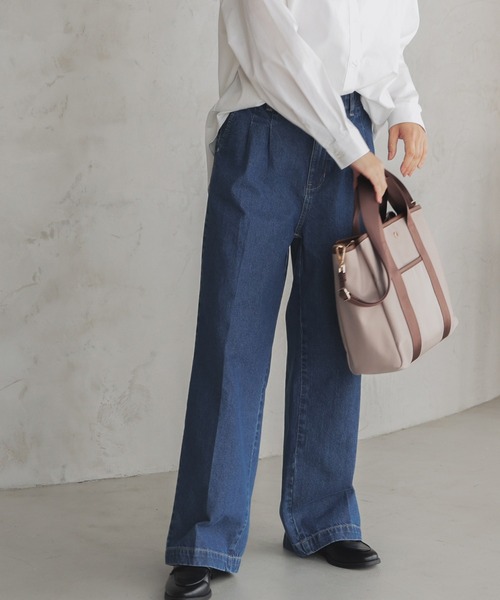 セール】デニムワイドストレート（デニムパンツ）｜GLACIER lusso  