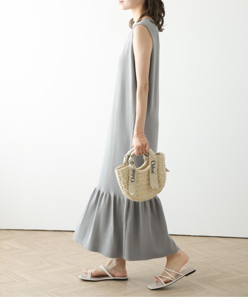 AMELY(エミリー)の「サマーニットワンピース(ワンピース・レディース・グレー/ブラック/ベージュ/ラベンダー・フリー)」の18枚目の写真