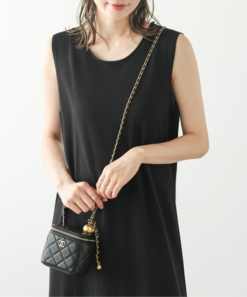 AMELY(エミリー)の「サマーニットワンピース(ワンピース・レディース・グレー/ブラック/ベージュ/ラベンダー・フリー)」の11枚目の写真