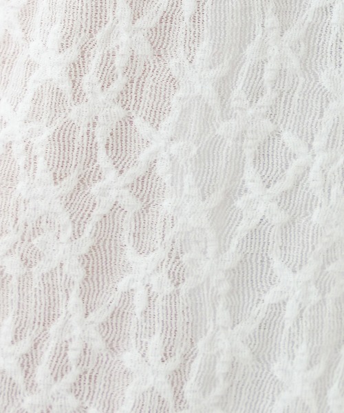 Ambre Neige(アンブルネージュ)の「sheer lace ribbon tops / シアーレースリボントップス(シャツ/ブラウス・レディース・ベビーピンク/ライトブルー/オフホワイト・FREE)」の9枚目の写真