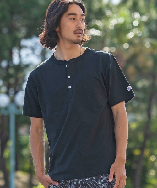 JEMORGAN（ジェーイーモーガン）の「『JEMORGAN LONG JOHNS/ジェーイーモーガンロングジョーンズ』天竺ヘンリーネック半袖T【+】（Tシャツ/カットソー・メンズ・カーキ/ネイビー/ブラック/ホワイト・L/M）」の10枚目の写真