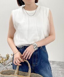 レイヤードニットノースリーブ