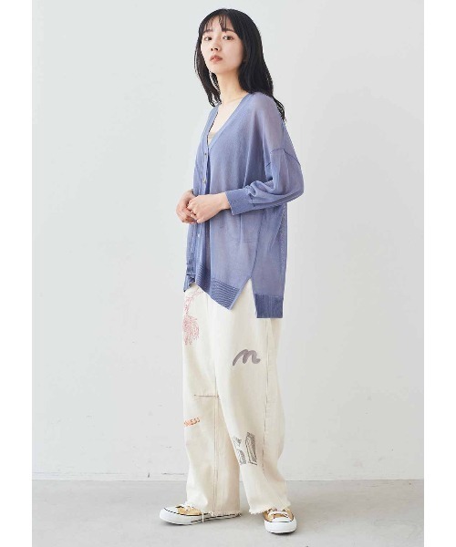 【接触冷感/洗える】シアーニットカーディガン MEDE19F カーディガン MEDE19F 接触冷感素材のシアー