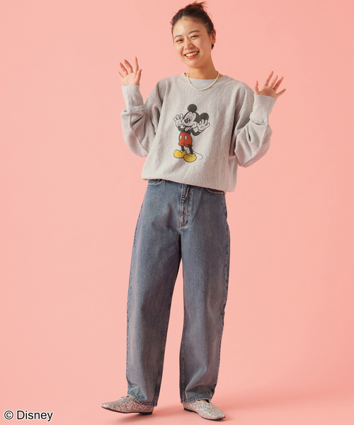 【Champion】RE REVERSE WEAVE ＜MICKEY MOUSE Champion X Disney Mickey Mouse Embroidered Logo Reverse