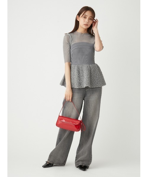 FRAY I.D シュリンクジャガードペプラムニット fit=scale-down,w=1200