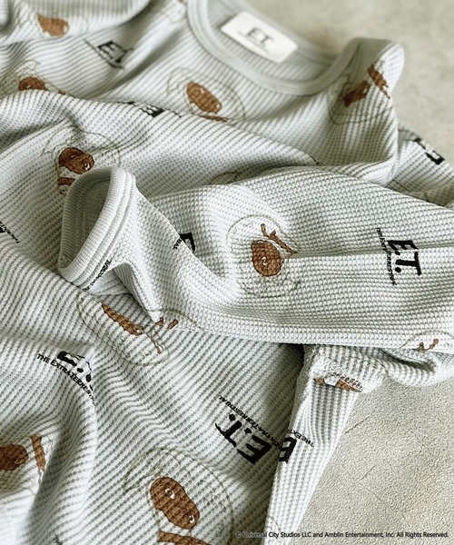 MARKEY'S（マーキーズ）の「【E.T.】別注ワッフルロンT（Tシャツ/カットソー・キッズ・グレー・100/90/80/130/120/110/95）」の4枚目の写真