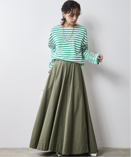 CHIC STYLE（シックスタイル）の「＜大きいサイズ＞綿100％ボーダーカットソープルオーバー シックスタイル　（Tシャツ/カットソー・レディース・ホワイト系/ブルー系/グリーン系・5L/4L/3L/LL/L）」の6枚目の写真