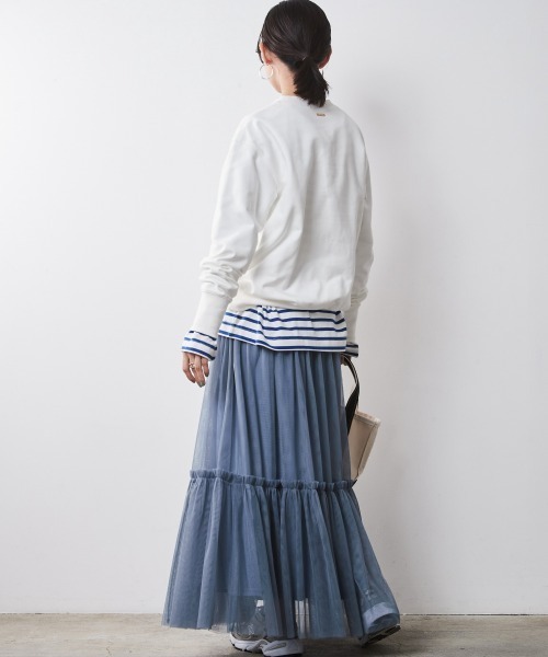 CHIC STYLE（シックスタイル）の「＜大きいサイズ＞綿100％ボーダーカットソープルオーバー シックスタイル　（Tシャツ/カットソー・レディース・ホワイト系/ブルー系/グリーン系・5L/4L/3L/LL/L）」の18枚目の写真