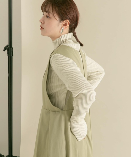 KBF（ケイビーエフ）の「『UR TECH』illi　ランダムRIBハイネックニット（ニット/セーター・レディース・ブラック系その他/イエロー系その他/ブルー系その他/ホワイト系その他・ONE）」の7枚目の写真