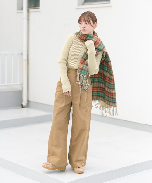 KBF（ケイビーエフ）の「『UR TECH』illi　ランダムRIBハイネックニット（ニット/セーター・レディース・ブラック系その他/イエロー系その他/ブルー系その他/ホワイト系その他・ONE）」の19枚目の写真