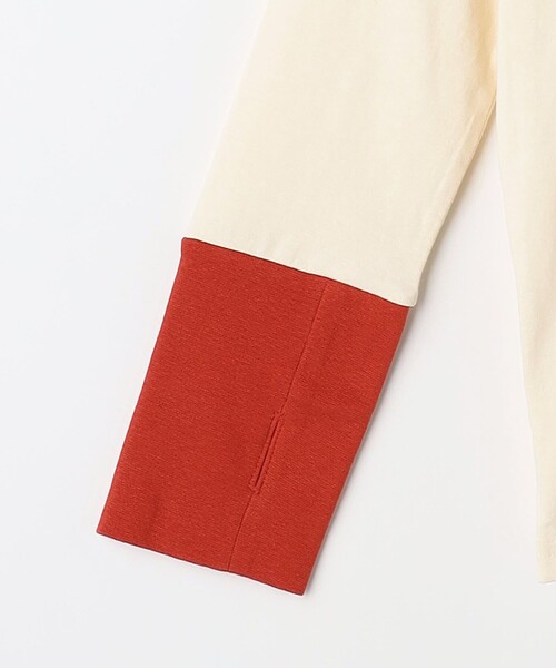 green label relaxing（グリーンレーベルリラクシング）の「TJ 天竺 袖配色 ロングスリーブ / キッズ  100cm-130cm（Tシャツ/カットソー・キッズ・ライラック/ブラック/オフホワイト/ブラウン・100cm/130cm/120cm/110cm）」の21枚目の写真