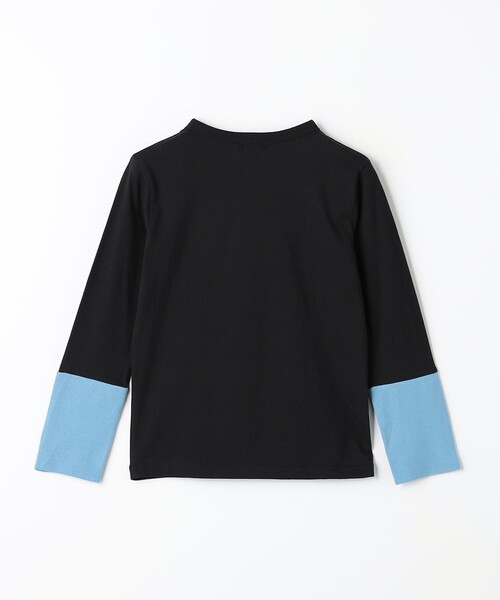 green label relaxing（グリーンレーベルリラクシング）の「TJ 天竺 袖配色 ロングスリーブ / キッズ  100cm-130cm（Tシャツ/カットソー・キッズ・ライラック/ブラック/オフホワイト/ブラウン・100cm/130cm/120cm/110cm）」の17枚目の写真