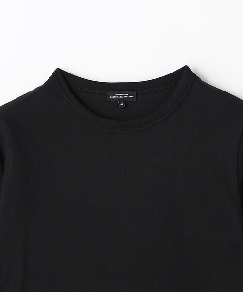 green label relaxing（グリーンレーベルリラクシング）の「TJ 天竺 袖配色 ロングスリーブ / キッズ  100cm-130cm（Tシャツ/カットソー・キッズ・ライラック/ブラック/オフホワイト/ブラウン・100cm/130cm/120cm/110cm）」の16枚目の写真