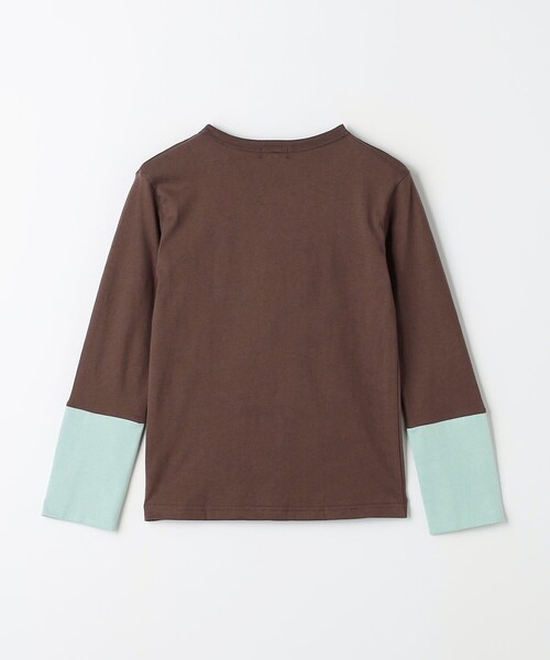 green label relaxing（グリーンレーベルリラクシング）の「TJ 天竺 袖配色 ロングスリーブ / キッズ  100cm-130cm（Tシャツ/カットソー・キッズ・ライラック/ブラック/オフホワイト/ブラウン・100cm/130cm/120cm/110cm）」の12枚目の写真
