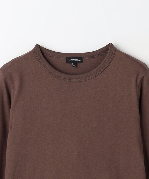 green label relaxing（グリーンレーベルリラクシング）の「TJ 天竺 袖配色 ロングスリーブ / キッズ  100cm-130cm（Tシャツ/カットソー・キッズ・ライラック/ブラック/オフホワイト/ブラウン・100cm/130cm/120cm/110cm）」の11枚目の写真