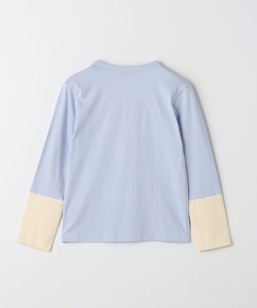 green label relaxing（グリーンレーベルリラクシング）の「TJ 天竺 袖配色 ロングスリーブ / キッズ  100cm-130cm（Tシャツ/カットソー・キッズ・ライラック/ブラック/オフホワイト/ブラウン・100cm/130cm/120cm/110cm）」の7枚目の写真