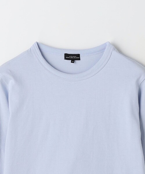 green label relaxing（グリーンレーベルリラクシング）の「TJ 天竺 袖配色 ロングスリーブ / キッズ  100cm-130cm（Tシャツ/カットソー・キッズ・ライラック/ブラック/オフホワイト/ブラウン・100cm/130cm/120cm/110cm）」の6枚目の写真