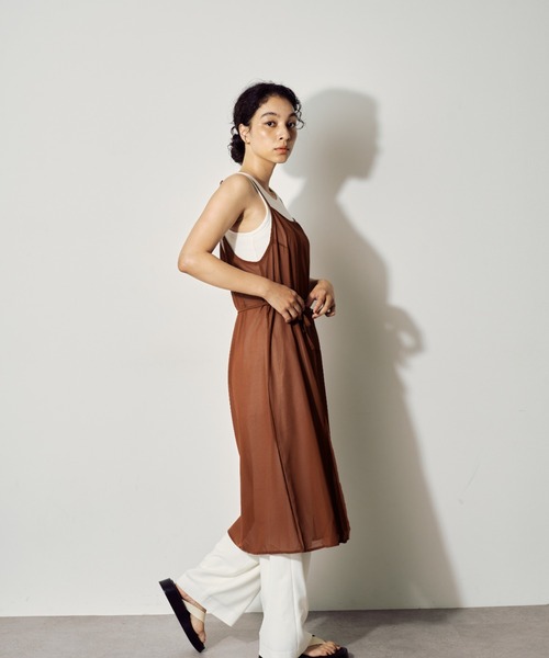 BARRETTA（バレッタ）の「シースルーレイヤードワンピース（ワンピース・レディース・ホワイト/ブラウン/ブラック・FREE）」の8枚目の写真