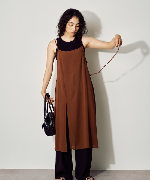 BARRETTA（バレッタ）の「シースルーレイヤードワンピース（ワンピース・レディース・ホワイト/ブラウン/ブラック・FREE）」の14枚目の写真